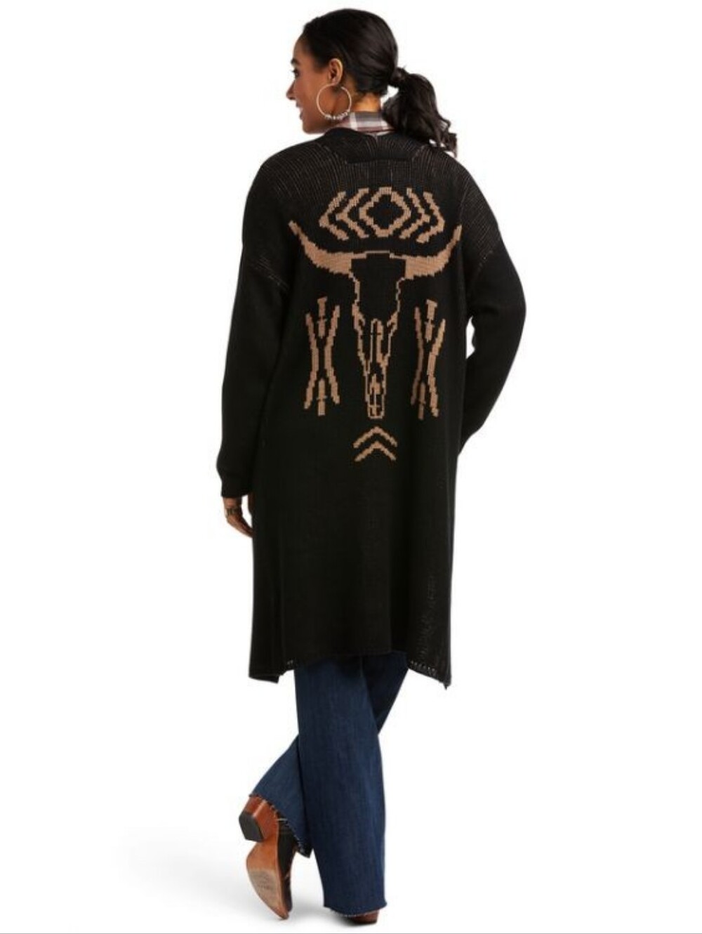 Ariat Hoedown Cow Skull Cardigan